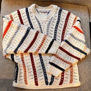 Crocheted bat wing sweater